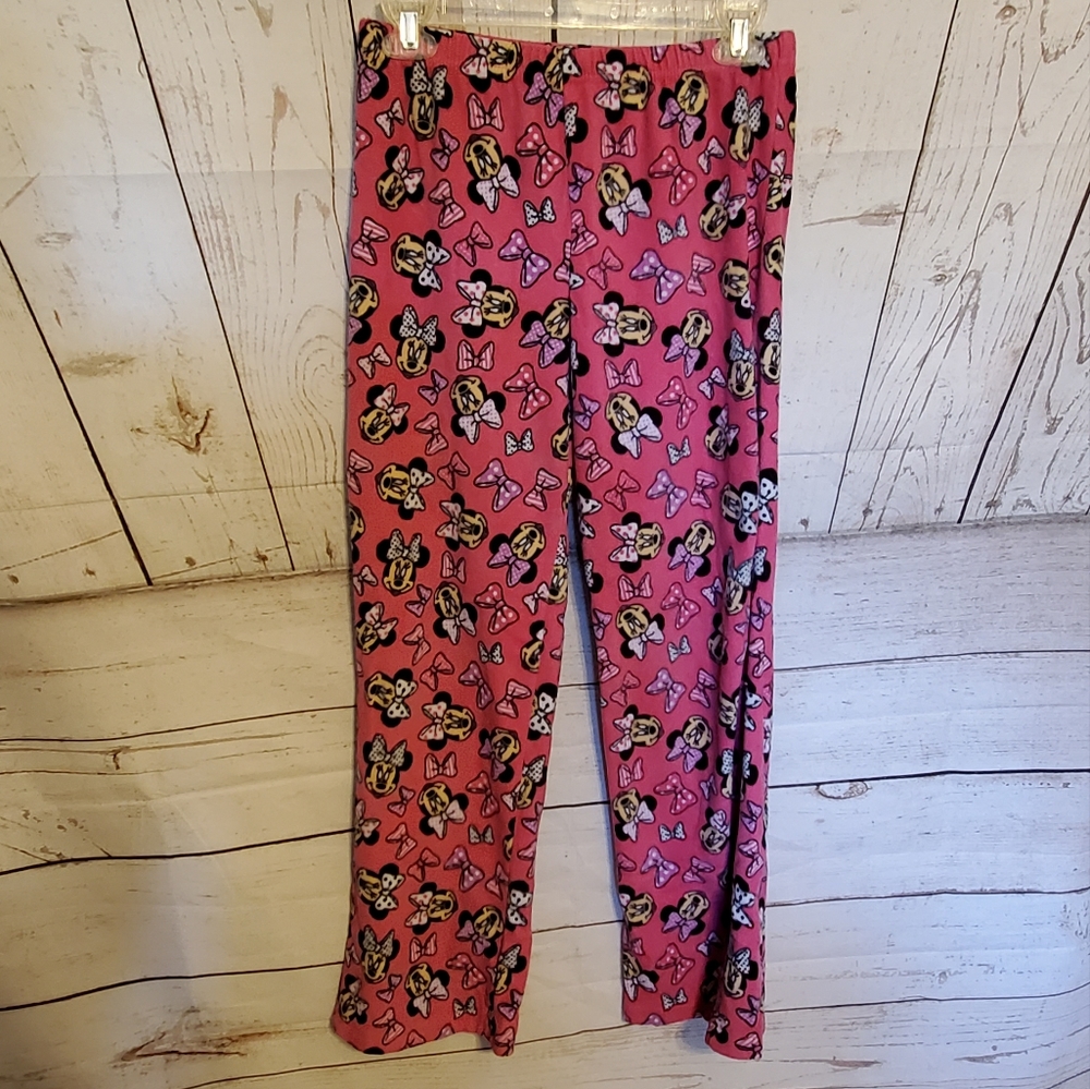Disney Minnie Mouse pajama bottoms pink size Medium juniors